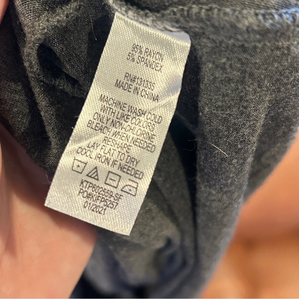 Nine Britton Knot Front Gray Top XL short sleeve blouse - Picture 8 of 8